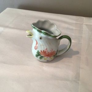 Adorable Mini Rooster 3” Cream Pitcher by A. Sadek Porcelain